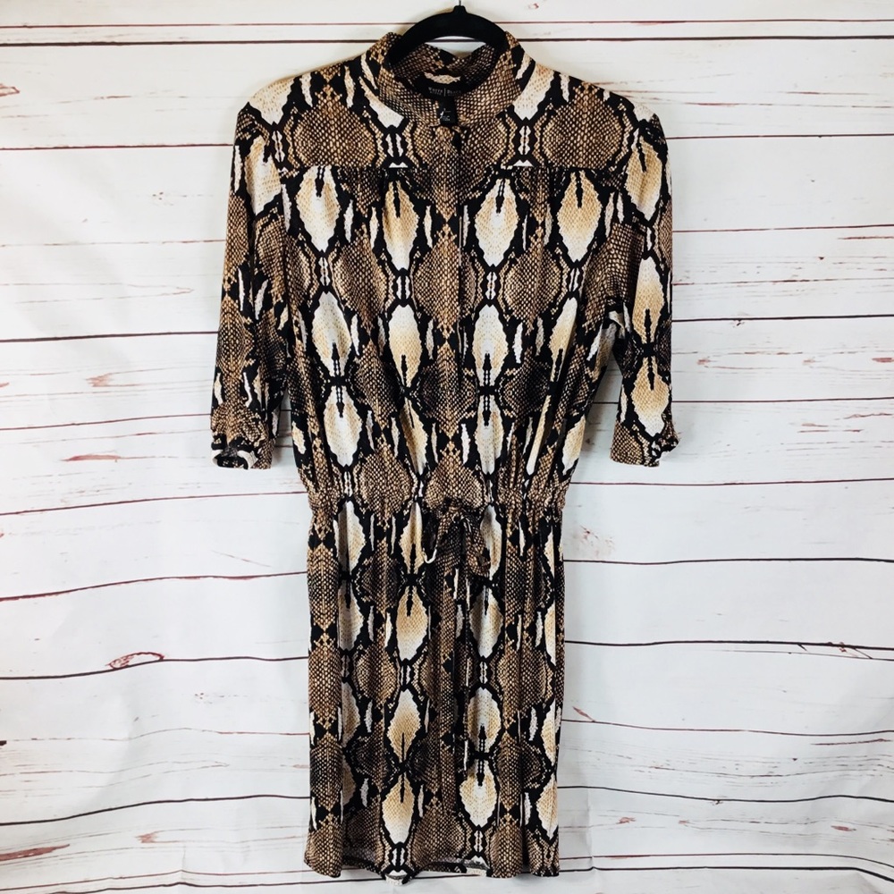 White House Black Market Snake Print Midi Dress